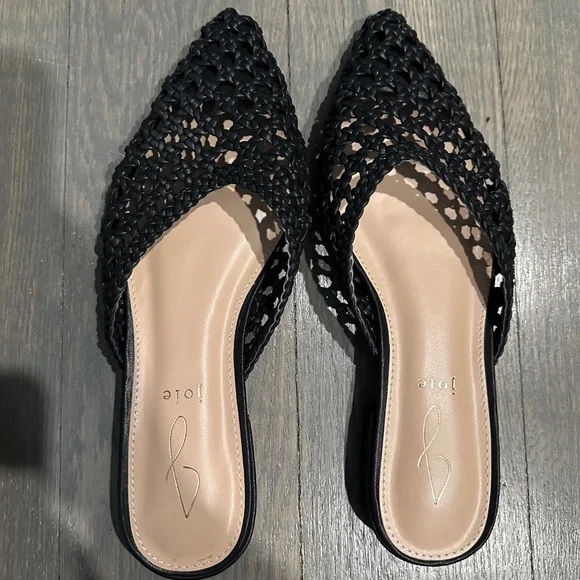 Joie Black Woven Mules - Picture 2 of 5